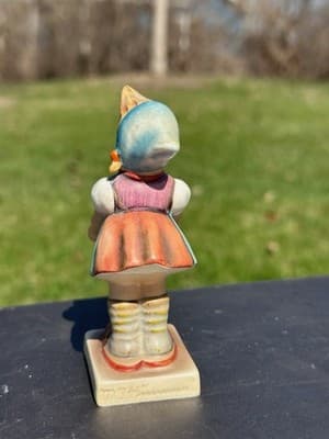 Goebel Hummel Figurine Girl With Basket Vintage Porcelain West Germany 4” - Thumbnail 3