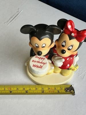 Rare Goebel Disney Mickey Minnie Birthday Walt Figurine Signed Master Painter - Thumbnail 5