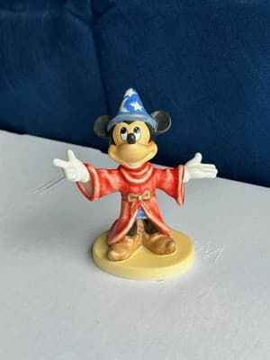 Goebel Disney Sorcerer Mickey Figurine Fantasia Germany Porcelain Signed
