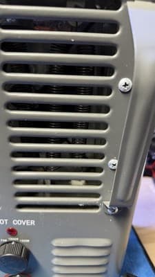 Portable Electric Space Heater 1500W Fan 1300W Thermostat Metal Gray - Thumbnail 11