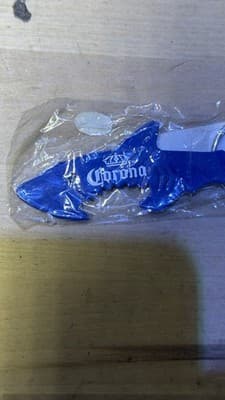 Corona Beer Blue Metal SHARK Bottle Opener/Keychain NEW SEALED - Thumbnail 5