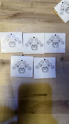Red Dog Logo Golf Tees Set of 5 - Red - In Original Pack/Envelope