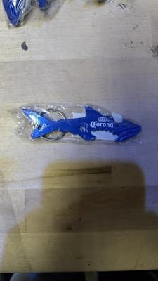Corona Beer Blue Metal SHARK Bottle Opener/Keychain NEW SEALED