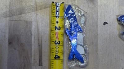 Corona Beer Blue Metal SHARK Bottle Opener/Keychain NEW SEALED - Thumbnail 6