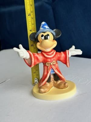 Goebel Disney Sorcerer Mickey Figurine Fantasia Germany Porcelain Signed - Thumbnail 6