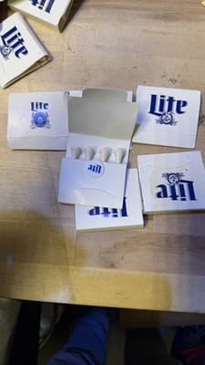 Miller Lite Golf Tees Matchbook Holder Promo - Set of 4 Tees Vintage - Thumbnail 3