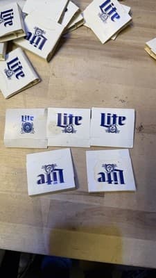 Miller Lite Golf Tees Matchbook Holder Promo - Set of 4 Tees Vintage - Thumbnail 2