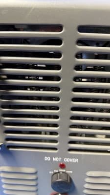 Portable Electric Space Heater 1500W Fan 1300W Thermostat Metal Gray - Thumbnail 12