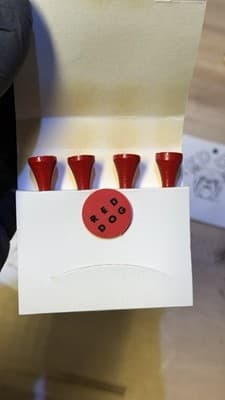 Red Dog Logo Golf Tees Set of 5 - Red - In Original Pack/Envelope - Thumbnail 5