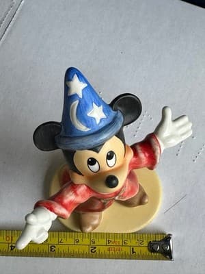 Goebel Disney Sorcerer Mickey Figurine Fantasia Germany Porcelain Signed - Thumbnail 5