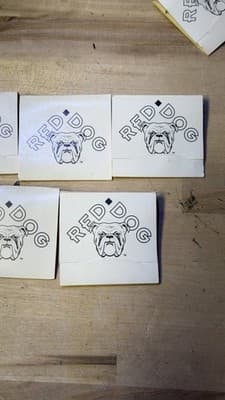 Red Dog Logo Golf Tees Set of 5 - Red - In Original Pack/Envelope - Thumbnail 3