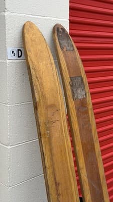 Vintage Connelly Wooden Water Skis w/ Bindings Fins Classic Retro Pair - Thumbnail 11