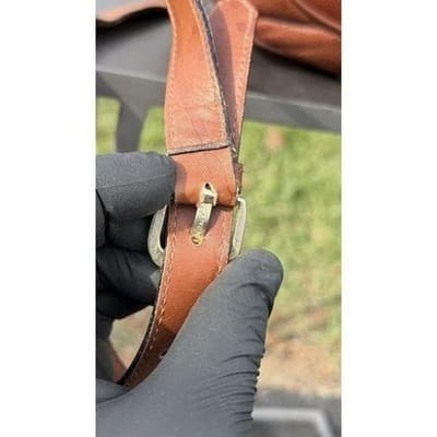 Rare Vintage Salvatore Ferragamo Brown Leather Crossbody Saddle Bag Italy - Thumbnail 11