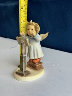 Goebel Hummel Angel Choir Figurine w Music Stand Germany Signed Vintage - Thumbnail 4