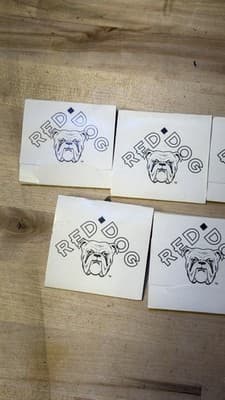 Red Dog Logo Golf Tees Set of 5 - Red - In Original Pack/Envelope - Thumbnail 4