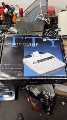 Ameriphone Dialogue III TTY Text Telephone w/ Box Manuals Vintage - Thumbnail 2