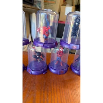 Marvel Spider-Man Into the Spider-Verse D-Stage Mini Figures Lot of 7 Domes - Thumbnail 2