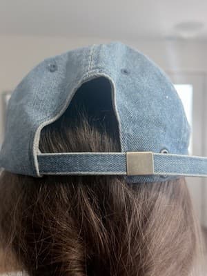 Vtg Disney World Denim Minnie Mouse Hat Strapback Cap Embroidered - Thumbnail 2
