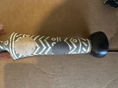 Vintage Positive Energy Doll by P. Flynn 1989 – Tribal Design, 14”, Handmade - Thumbnail 4