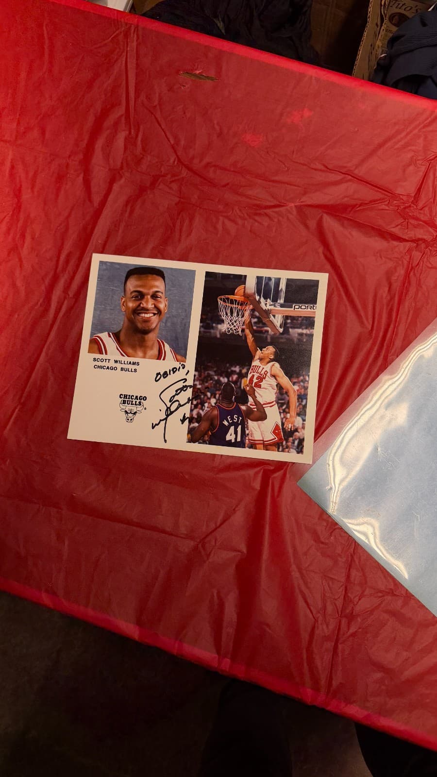 Scott Williams Autographed 8x10 Photo Chicago Bulls NBA Signed - Thumbnail 5