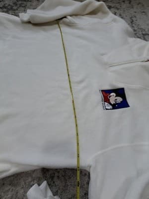 Vintage Disney Mickey Mouse Fleece Pullover Quarter Zip White Size S - Thumbnail 3
