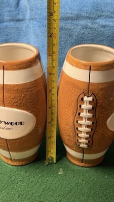 Hollywood Casino Football Ceramic Tumblers Set of 2 NFL Style - Thumbnail 7