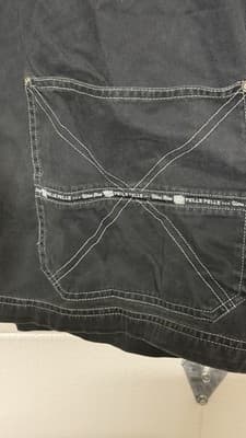 Pelle Pelle Ultra Blue Black Denim Jacket 4XL Vintage Hip Hop - Thumbnail 14
