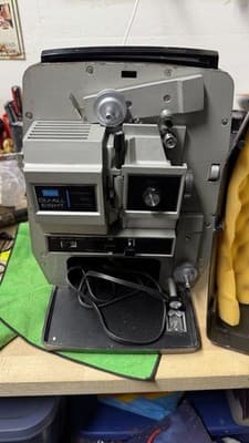 Vintage Sears Du-All Eight 8mm Film Projector w/ Case Movie Projector - Thumbnail 6