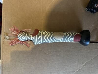 Vintage Positive Energy Doll by P. Flynn 1989 – Tribal Design, 14”, Handmade - Thumbnail 5