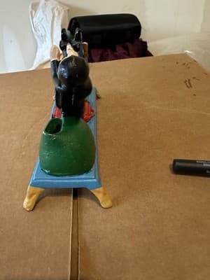 Vintage Cast Iron Dentist and Patient Mechanical Bank – Hand Painted - Thumbnail 5