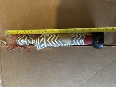 Vintage Positive Energy Doll by P. Flynn 1989 – Tribal Design, 14”, Handmade - Thumbnail 6