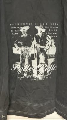 Pelle Pelle Ultra Blue Black Denim Jacket 4XL Vintage Hip Hop - Thumbnail 5