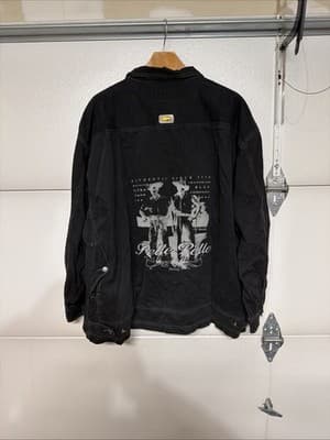 Pelle Pelle Ultra Blue Black Denim Jacket 4XL Vintage Hip Hop - Thumbnail 4