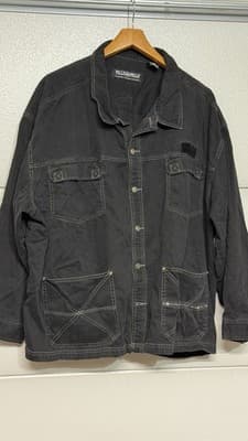 Pelle Pelle Ultra Blue Black Denim Jacket 4XL Vintage Hip Hop - Thumbnail 19