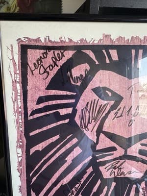 The Lion King Broadway Musical Poster – Signed by Cast – Framed Collectible - Thumbnail 3