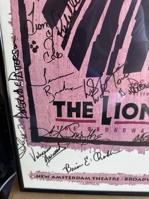 The Lion King Broadway Musical Poster – Signed by Cast – Framed Collectible - Thumbnail 10
