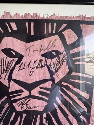 The Lion King Broadway Musical Poster – Signed by Cast – Framed Collectible - Thumbnail 4