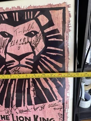 The Lion King Broadway Musical Poster – Signed by Cast – Framed Collectible - Thumbnail 13