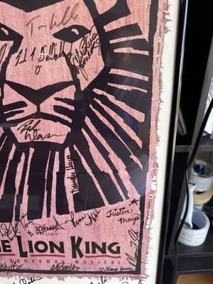 The Lion King Broadway Musical Poster – Signed by Cast – Framed Collectible - Thumbnail 7