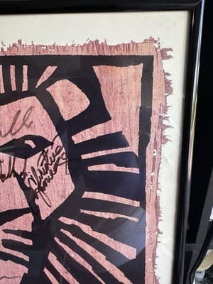 The Lion King Broadway Musical Poster – Signed by Cast – Framed Collectible - Thumbnail 5