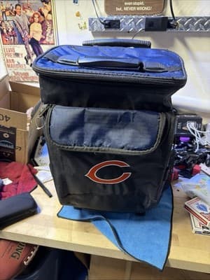 Chicago Bears Rolling Cooler Backpack Insulated Wheeled Tailgate Bag w/Handle