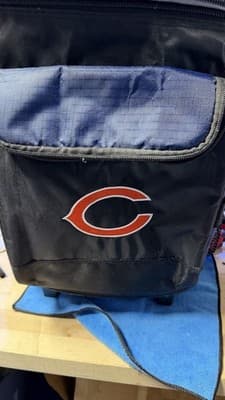 Chicago Bears Rolling Cooler Backpack Insulated Wheeled Tailgate Bag w/Handle - Thumbnail 3