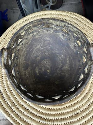 Rustic Cast Iron Decorative Bowl Basket 12” x 6” Handles Vintage Style - Thumbnail 4
