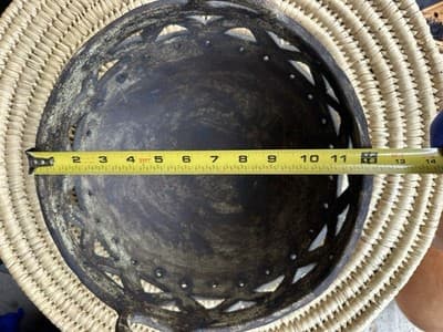 Rustic Cast Iron Decorative Bowl Basket 12” x 6” Handles Vintage Style - Thumbnail 8