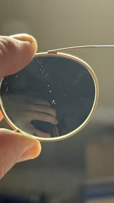 Emporio Armani Round Gold Tone Sunglasses Dark Lenses 852 008 45□22 w/Case - Thumbnail 13