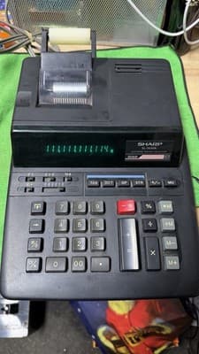 Sharp EL-2630A Printing Calculator 12 Digit 2-Color Ribbon Tested Working - Thumbnail 3