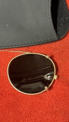 Emporio Armani Round Gold Tone Sunglasses Dark Lenses 852 008 45□22 w/Case - Thumbnail 7