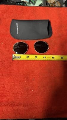Emporio Armani Round Gold Tone Sunglasses Dark Lenses 852 008 45□22 w/Case - Thumbnail 16
