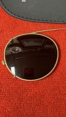 Emporio Armani Round Gold Tone Sunglasses Dark Lenses 852 008 45□22 w/Case - Thumbnail 5