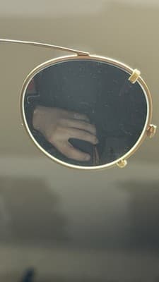 Emporio Armani Round Gold Tone Sunglasses Dark Lenses 852 008 45□22 w/Case - Thumbnail 14